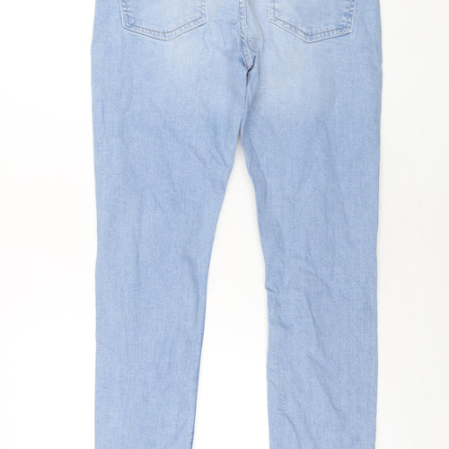 Denim & Co Mens Blue Cotton Tapered Jeans Size 32 in L34 in Regular Zip