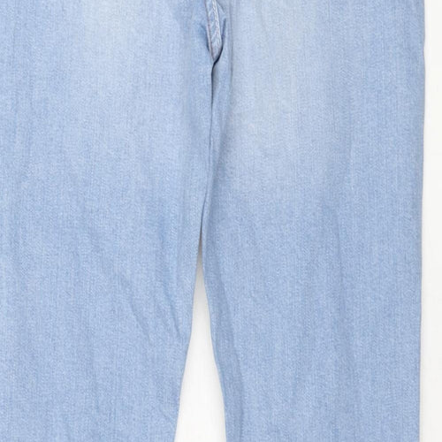 Denim & Co Mens Blue Cotton Tapered Jeans Size 32 in L34 in Regular Zip