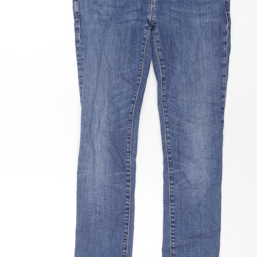 AUBIN & WILLS Mens Blue Cotton Skinny Jeans Size 32 in L31 in Regular Zip