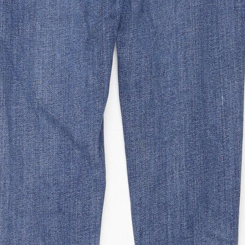 AUBIN & WILLS Mens Blue Cotton Skinny Jeans Size 32 in L31 in Regular Zip