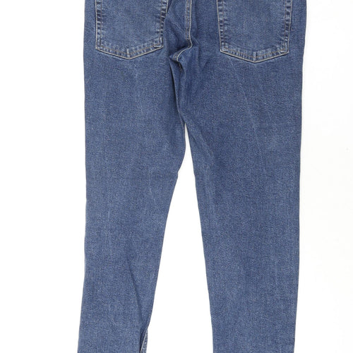 Denim & Co. Mens Blue Cotton Tapered Jeans Size 32 in L33 in Regular Button