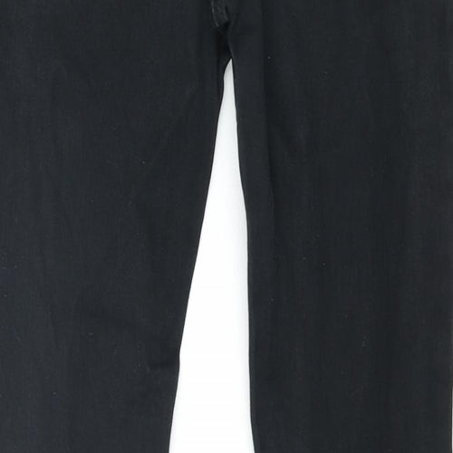 NEXT Womens Black Cotton Skinny Jeans Size 10 L27 in Regular Zip