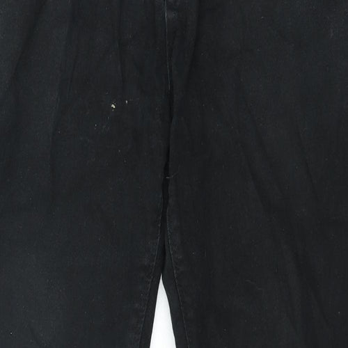 River Island Mens Black Cotton Tapered Jeans Size 43 in L32 in Regular Zip