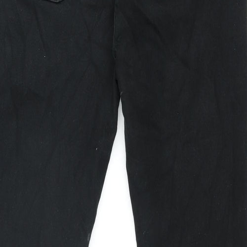 River Island Mens Black Cotton Tapered Jeans Size 43 in L32 in Regular Zip