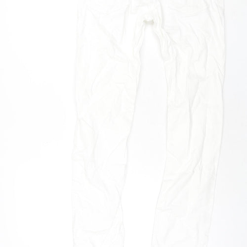 Mexx Womens White Cotton Straight Jeans Size 10 L31 in Regular Zip