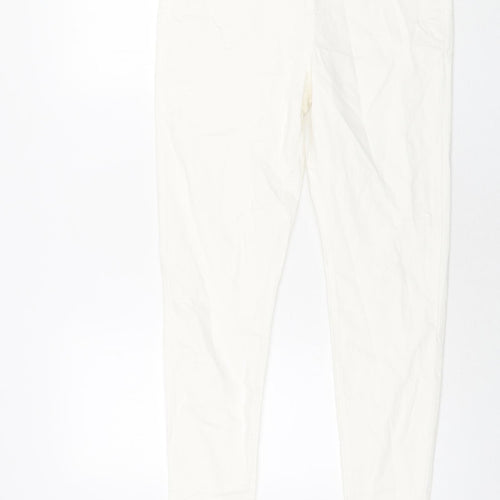 Marks and Spencer Womens White Cotton Jegging Jeans Size 14 L29 in Regular