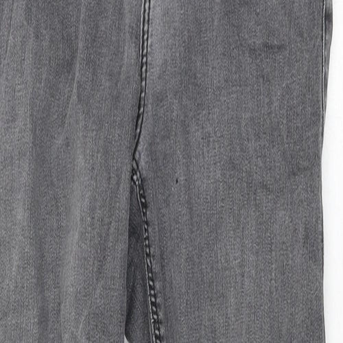 Topshop Womens Grey Cotton Skinny Jeans Size 28 in L30 in Regular Zip