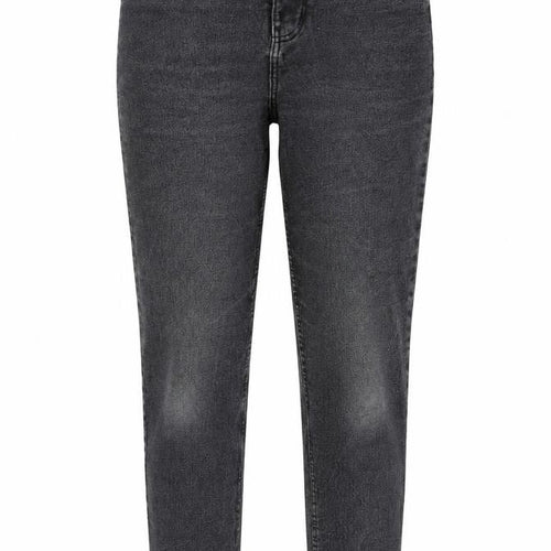 Denim & Co. Womens Grey Cotton Tapered Jeans Size 10 L28 in Regular Zip