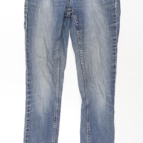 NEXT Womens Blue Cotton Skinny Jeans Size 30 in L29 in Regular Zip