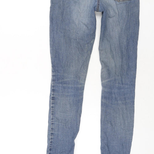 NEXT Womens Blue Cotton Skinny Jeans Size 30 in L29 in Regular Zip