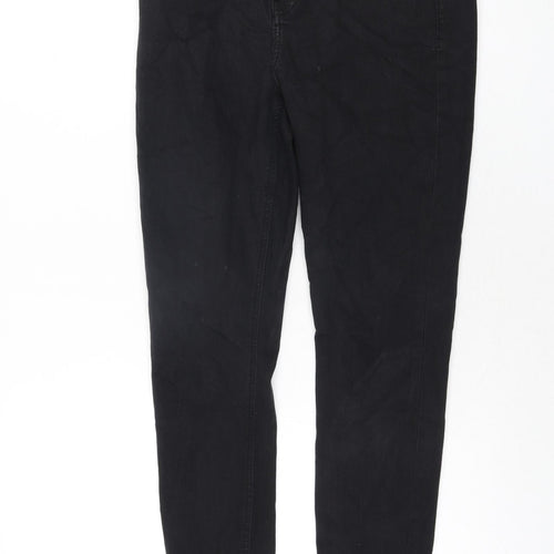 Topshop Womens Black Cotton Skinny Jeans Size 30 in L30 in Regular Zip