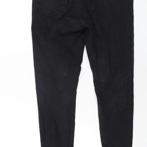 Topshop Womens Black Cotton Skinny Jeans Size 30 in L30 in Regular Zip