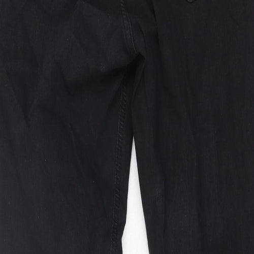 Topshop Womens Black Cotton Skinny Jeans Size 30 in L30 in Regular Zip