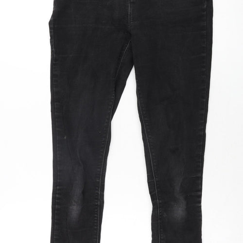 COLLUSION Womens Black Cotton Skinny Jeans Size 28 in L34 in Regular Zip