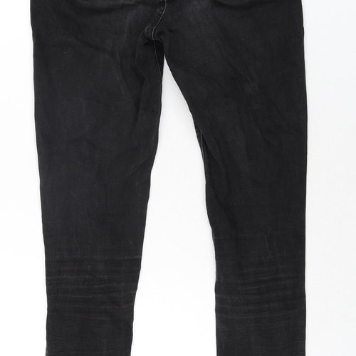 COLLUSION Womens Black Cotton Skinny Jeans Size 28 in L34 in Regular Zip