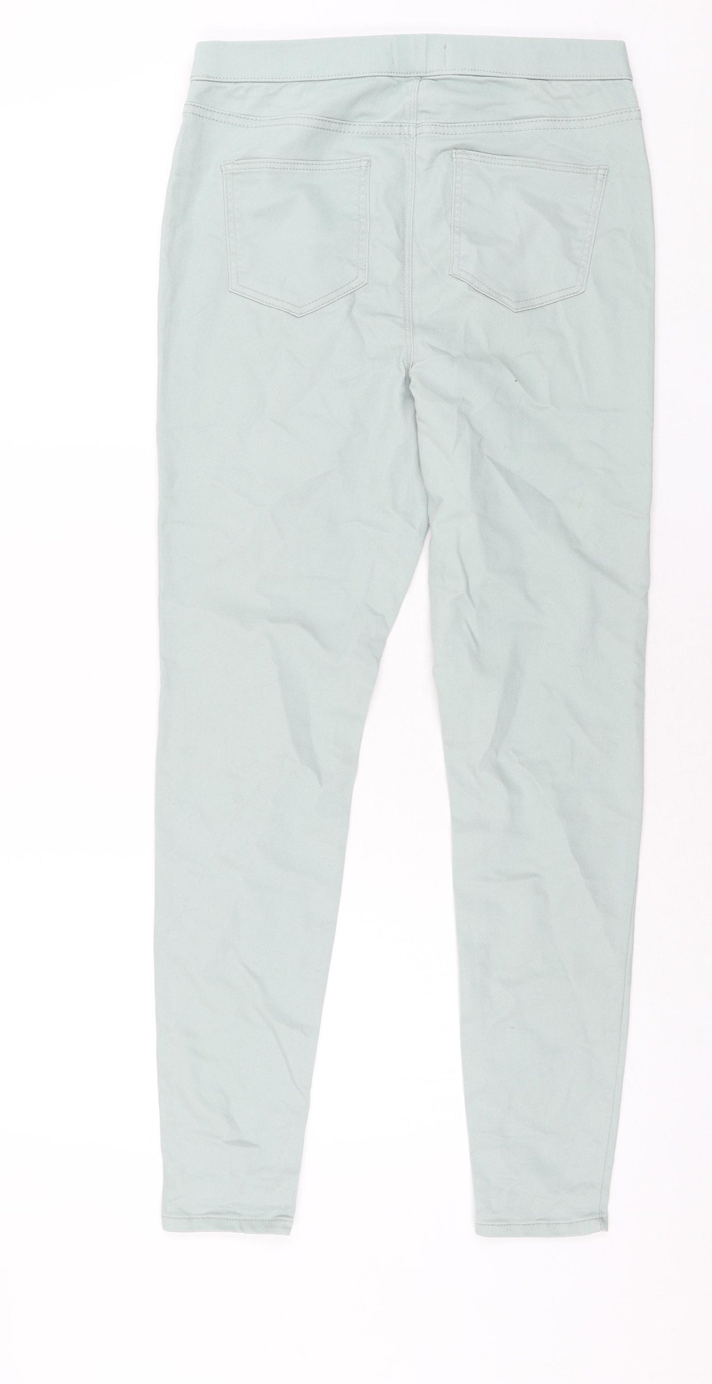 Papaya Womens Green Cotton Jegging Jeans Size 10 L28 in Regular