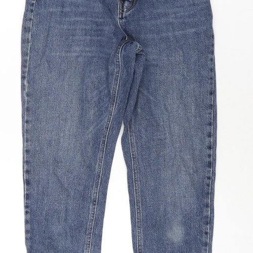 Topshop Womens Blue Cotton Mom Jeans Size 26 in L26 in Regular Zip