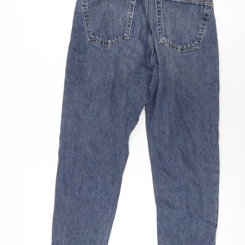 Topshop Womens Blue Cotton Mom Jeans Size 26 in L26 in Regular Zip