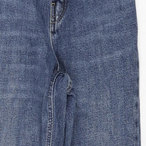 Topshop Womens Blue Cotton Mom Jeans Size 26 in L26 in Regular Zip