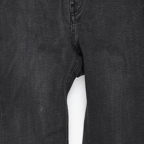 Queen Hearts Womens Grey Cotton Skinny Jeans Size L L26 in Regular Zip