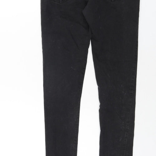 Boohoo Mens Grey Cotton Skinny Jeans Size 30 in L32 in Regular Zip