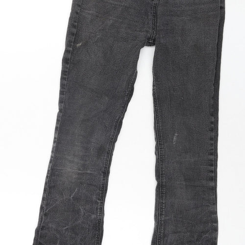 COLLUSION Womens Grey Cotton Flared Jeans Size 24 in L27 in Regular Zip