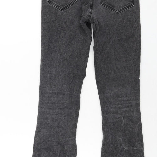 COLLUSION Womens Grey Cotton Flared Jeans Size 24 in L27 in Regular Zip