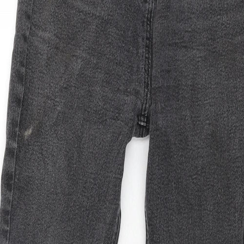 COLLUSION Womens Grey Cotton Flared Jeans Size 24 in L27 in Regular Zip