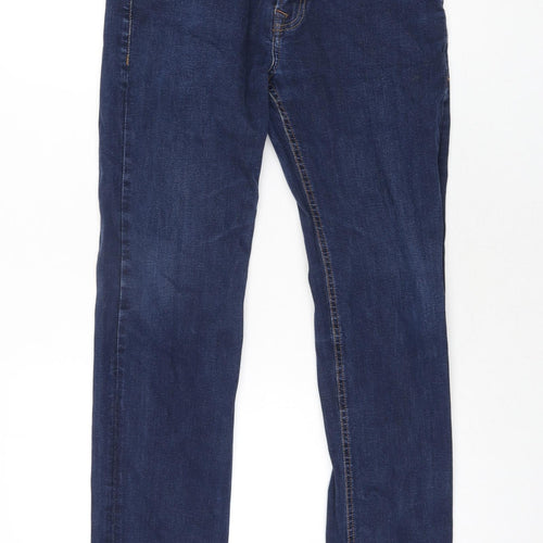 NEXT Mens Blue Cotton Straight Jeans Size 30 in L29 in Regular Zip