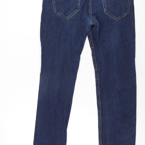 NEXT Mens Blue Cotton Straight Jeans Size 30 in L29 in Regular Zip