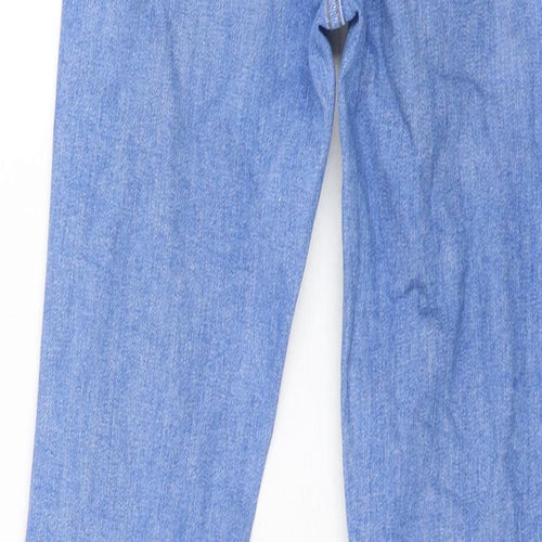 Denim & Co. Womens Blue Cotton Skinny Jeans Size 6 L28 in Regular Zip