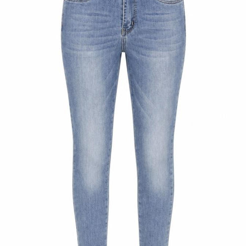 Redial Womens Blue Cotton Skinny Jeans Size 10 L27 in Regular Zip - Back Zip Detail