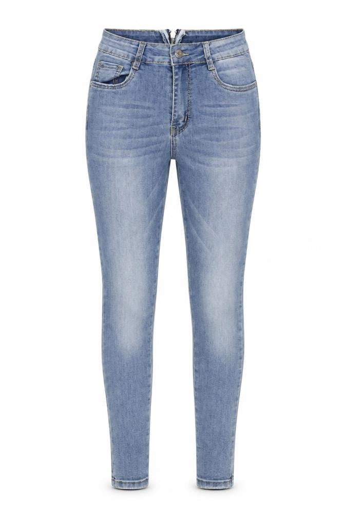 Redial Womens Blue Cotton Skinny Jeans Size 10 L27 in Regular Zip - Back Zip Detail