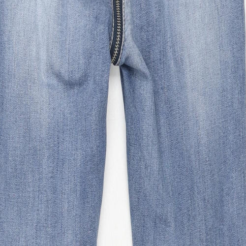 Redial Womens Blue Cotton Skinny Jeans Size 10 L27 in Regular Zip - Back Zip Detail