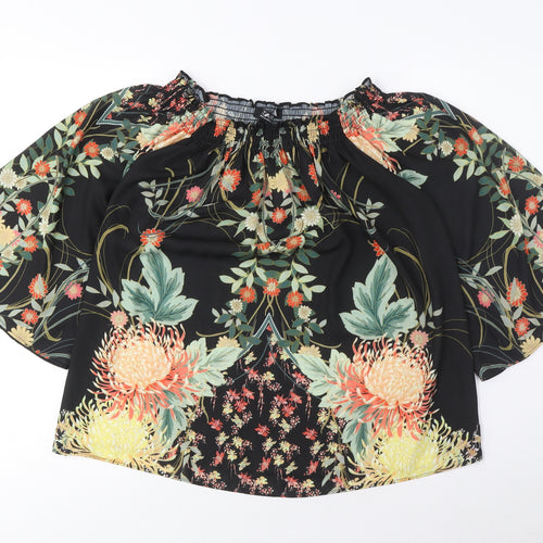 Julien Macdonald Womens Multicoloured Fair Isle Polyester Basic Blouse Size 12 Off the Shoulder
