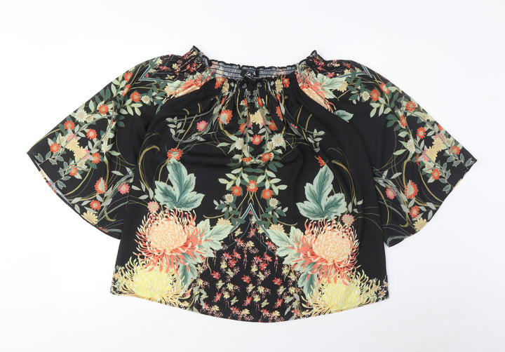 Julien Macdonald Womens Multicoloured Fair Isle Polyester Basic Blouse Size 12 Off the Shoulder