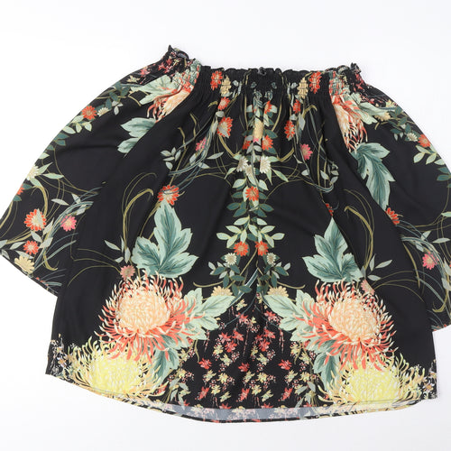 Julien Macdonald Womens Multicoloured Fair Isle Polyester Basic Blouse Size 12 Off the Shoulder