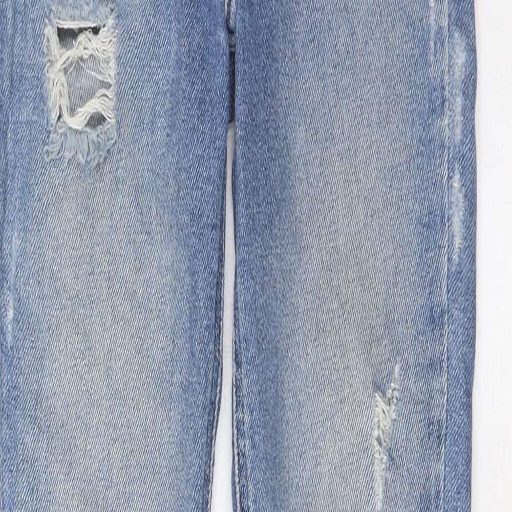 River Island Womens Blue Cotton Skinny Jeans Size 6 L27 in Regular Zip - Pockets