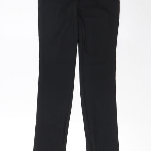 Zara Womens Black Nylon Trousers Size S L35 in Regular Zip - Pleated
