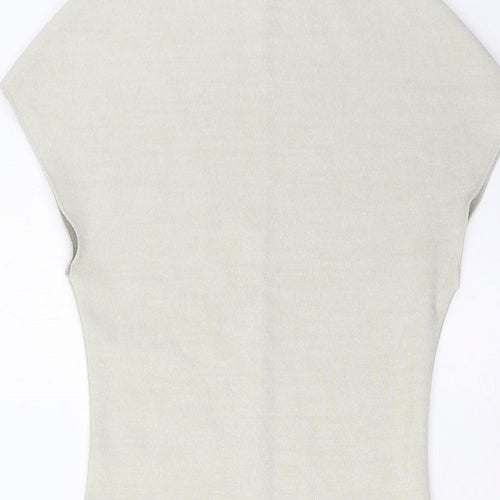 Zara Womens Grey Polyester Bodycon Size S Crew Neck Pullover