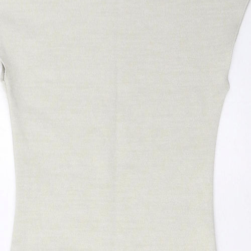 Zara Womens Grey Polyester Bodycon Size S Crew Neck Pullover