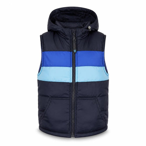Miss Selfridge Womens Blue Striped Gilet Jacket Size 10 Zip - Pockets