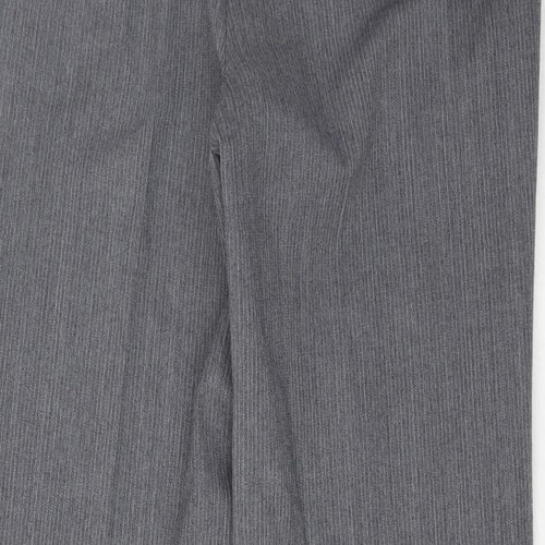 St Michael Mens Grey Polyester Trousers Size 34 in L29 in Regular Hook & Eye - Short Leg, Pockets