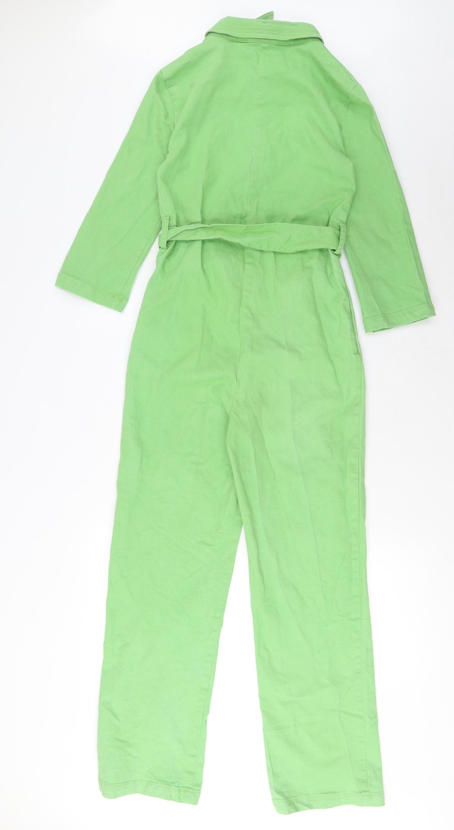 House of sunny Womens Green Cotton Jumpsuit One-Piece Size 8 L26 in Button - Belted