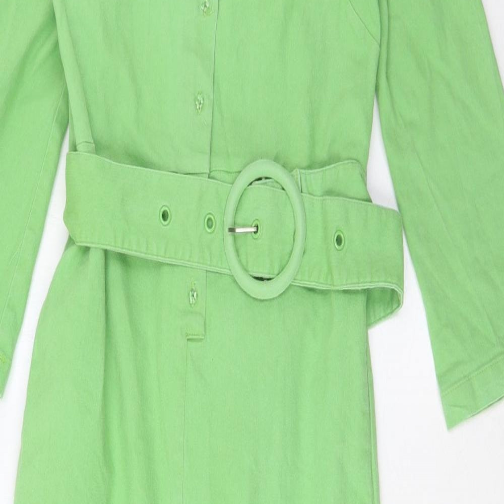 House of sunny Womens Green Cotton Jumpsuit One-Piece Size 8 L26 in Button - Belted