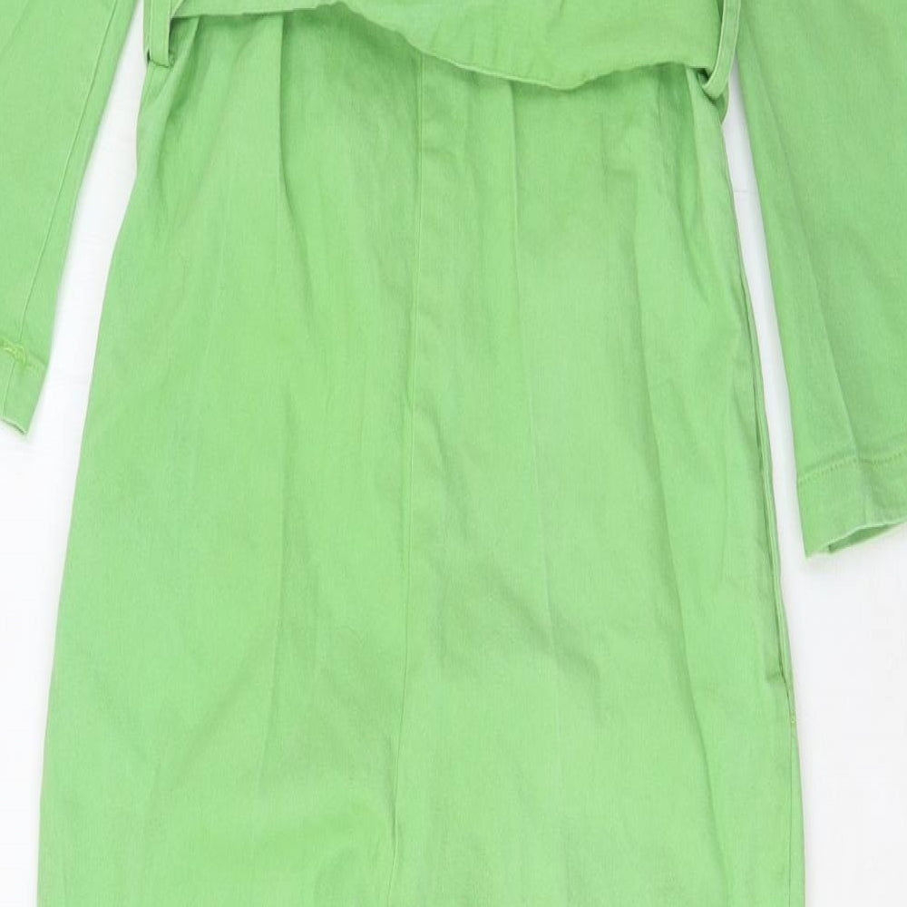 House of sunny Womens Green Cotton Jumpsuit One-Piece Size 8 L26 in Button - Belted