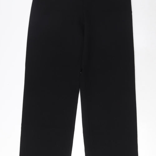 Hobbs Womens Black Polyester Trousers Size 12 L32 in Regular Zip