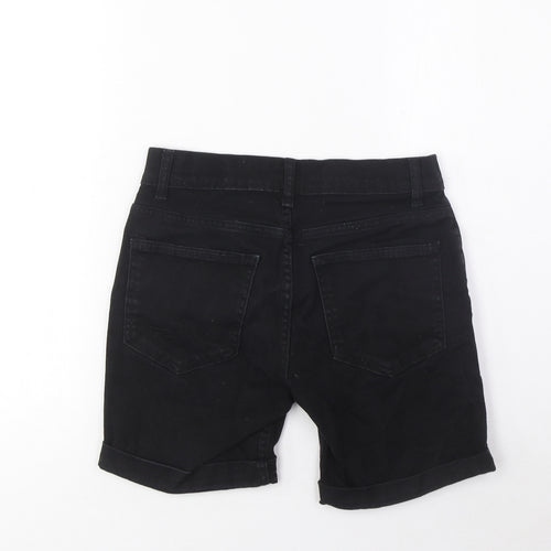Denim & Co. Mens Black Cotton Bermuda Shorts Size 28 in L6 in Regular Zip - Pockets
