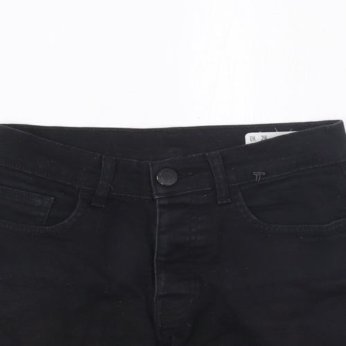 Denim & Co. Mens Black Cotton Bermuda Shorts Size 28 in L6 in Regular Zip - Pockets
