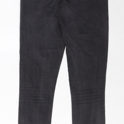 Topshop Womens Grey Cotton Skinny Jeans Size 28 in L34 in Regular Zip - Pockets